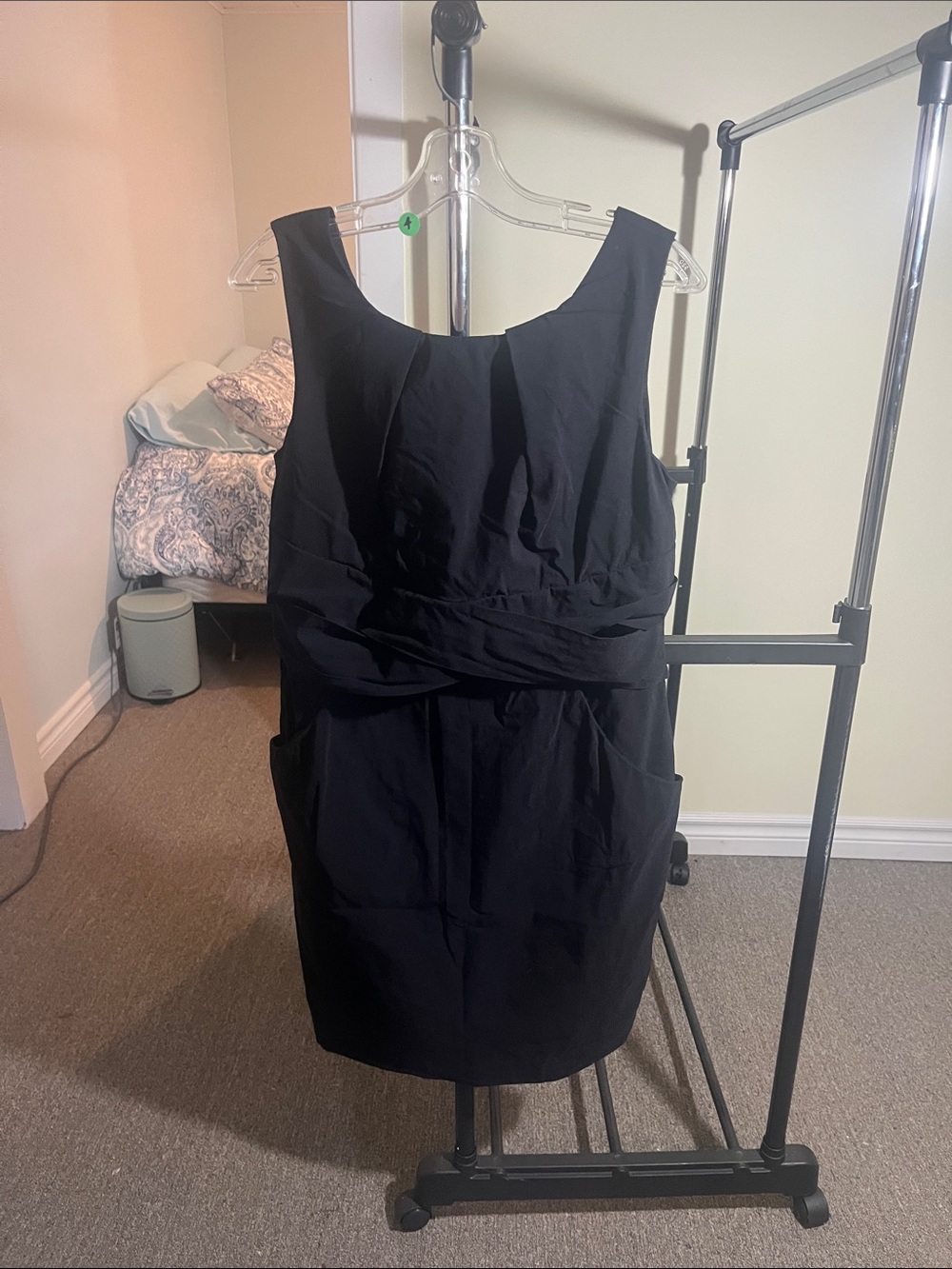 Classic Black Le Chateau Sleeveless Cocktail Dress with pockets